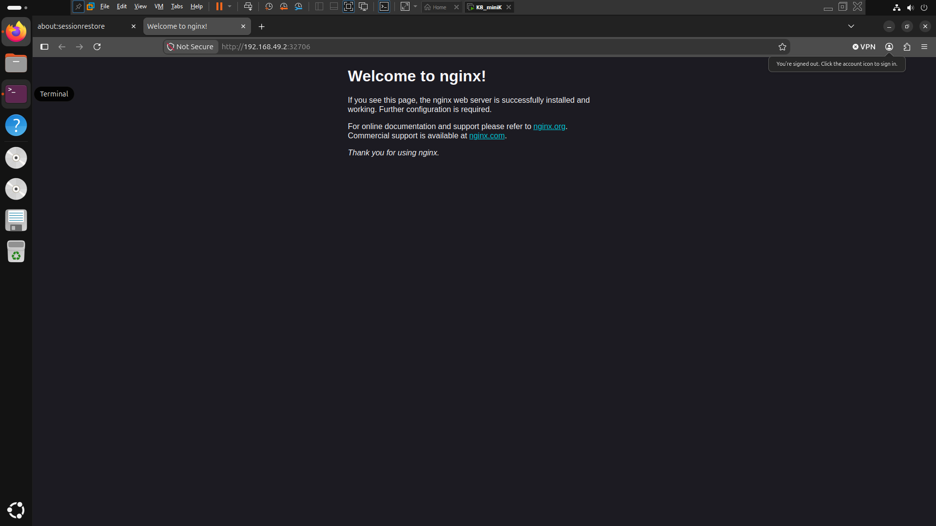 NGINX Welcome Page